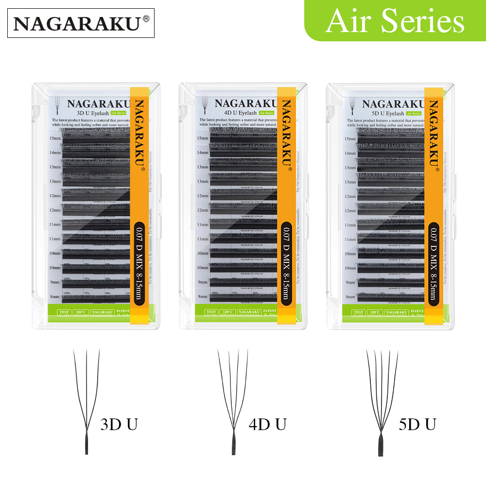 Eyelash Extension Human Hair - NAGARAKU Rzęsy w kształcie litery U