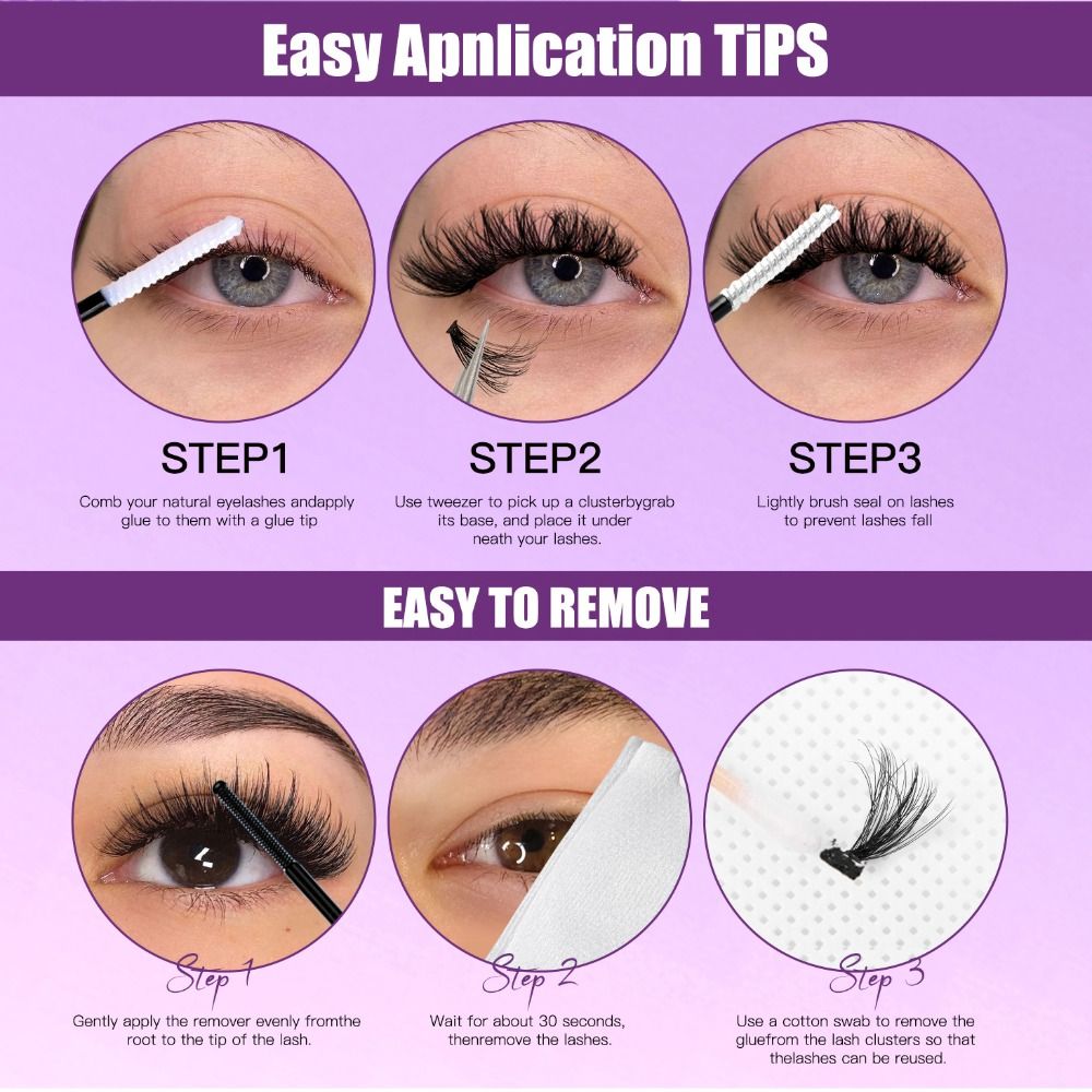 Eyelash Extension Natural Look - Sztuczne rzęsy o naturalnym wyglądzie, klej