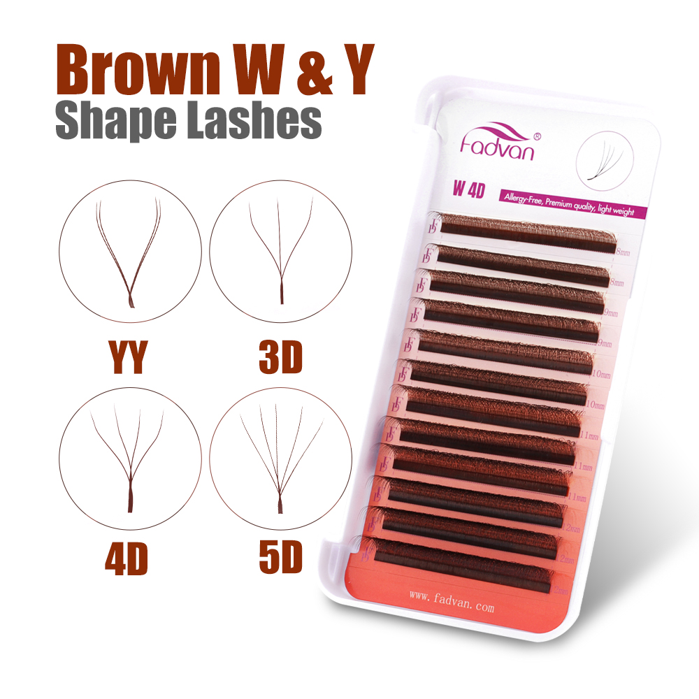 FADVAN brązowe rzęsy 4D/3D/5D  – Eyelash Extension For Asian Eyes recenzja i cena